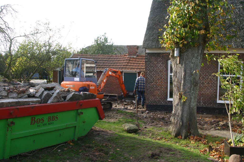 Verwijderen betonplaat